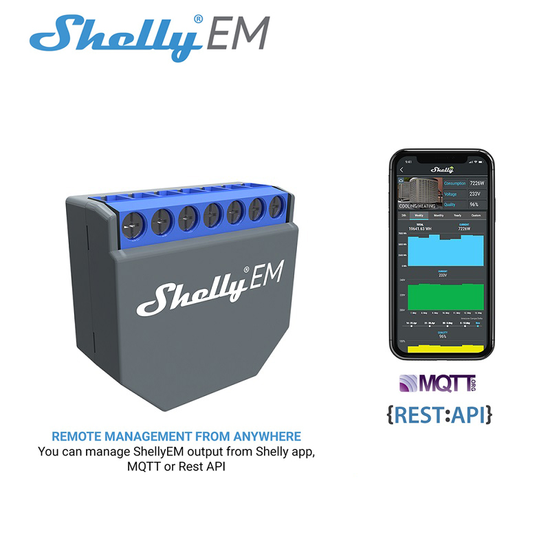 Smart Home Alexa - SHELLY EM Wifi Akıllı Yaşam Kontrol