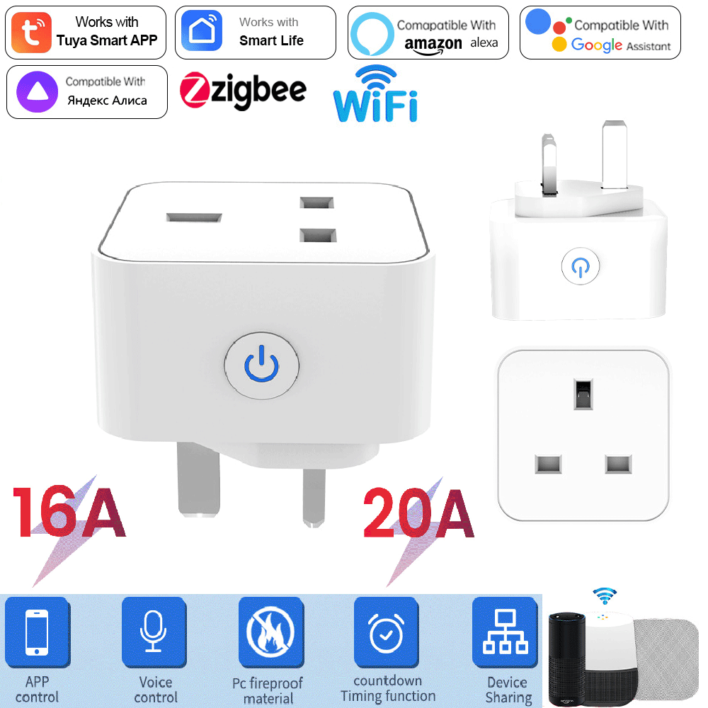 Smart Home Features - Tuya Akıllı Priz 16A/20A WiFi veya