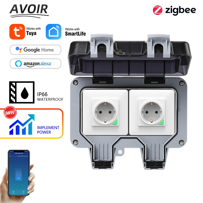 Smart Home Utilities - Avoir Tuya Zigbee Elektrik Prizleri IP66