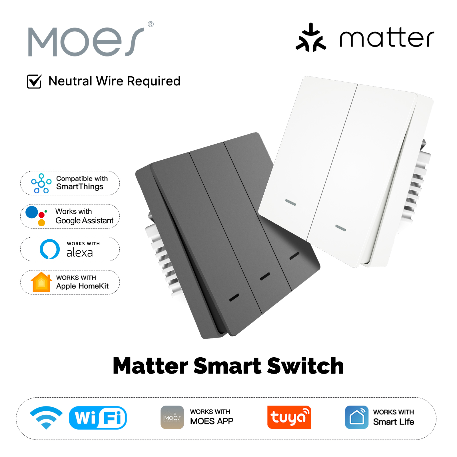 Smart Home Google - MOES Matter Tuya WiFi Akıllı Işık