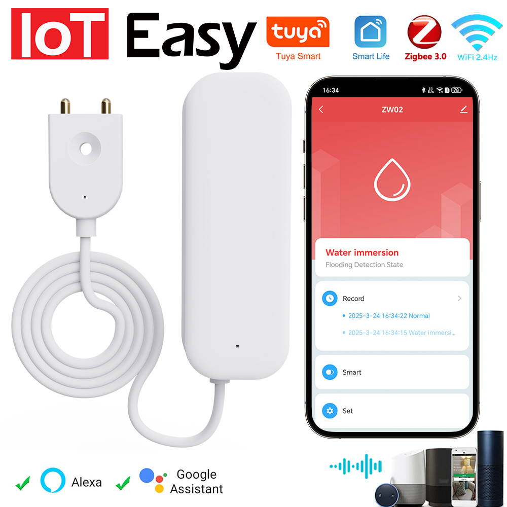 Smart Home Features - Tuya WiFi ZigBee Su Sensörü Kaçak