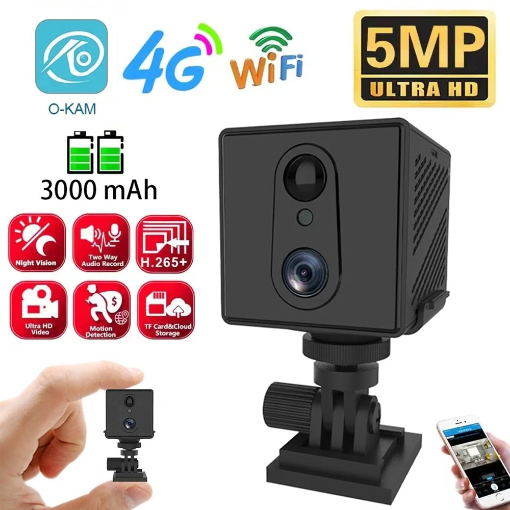 Smart Home Battery Camera Ezviz - 5MP 4G SIM Kart Mini Kamera