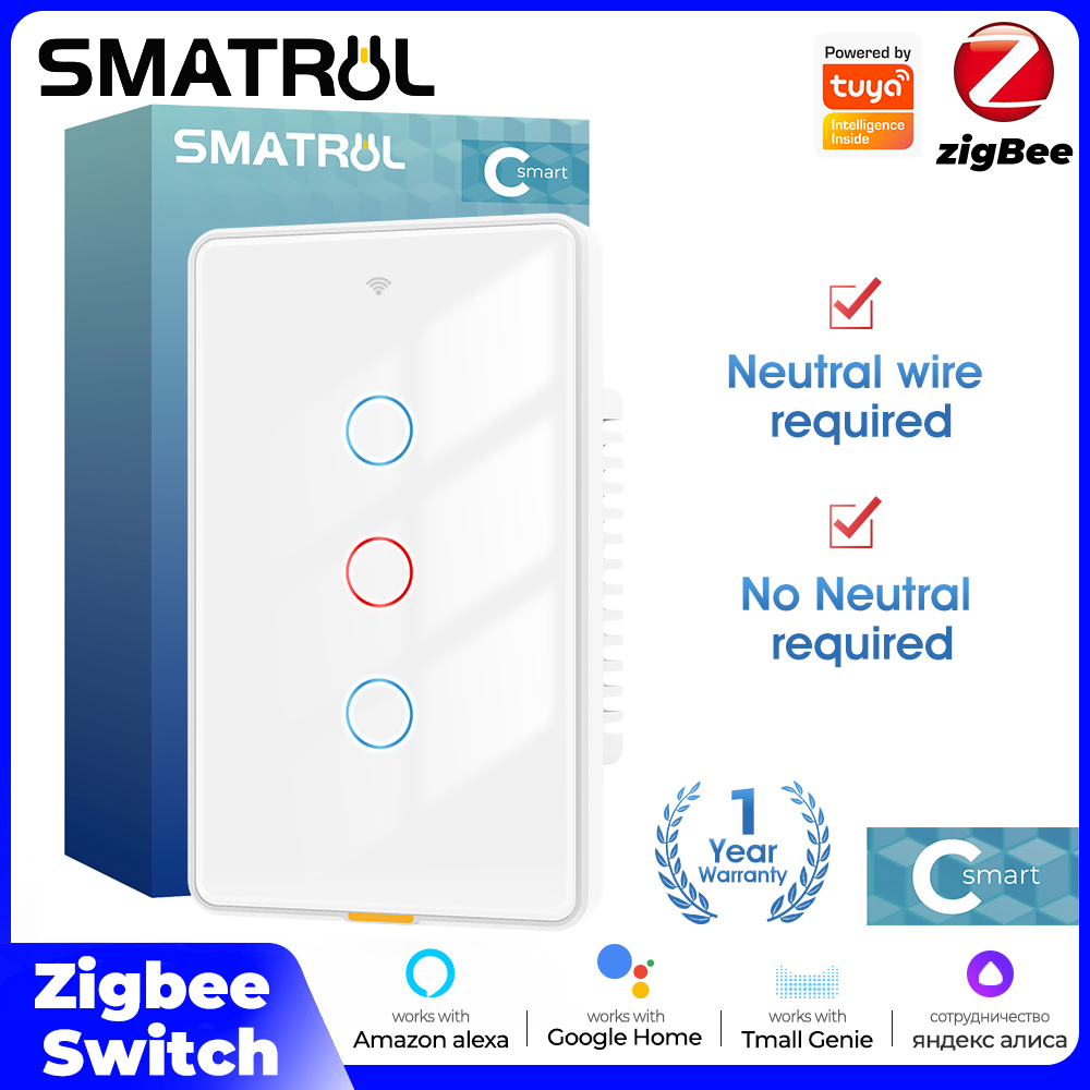 Smart Home Alexa - Tuya Zigbee Akıllı Işık Dokunmatik Anahtarı