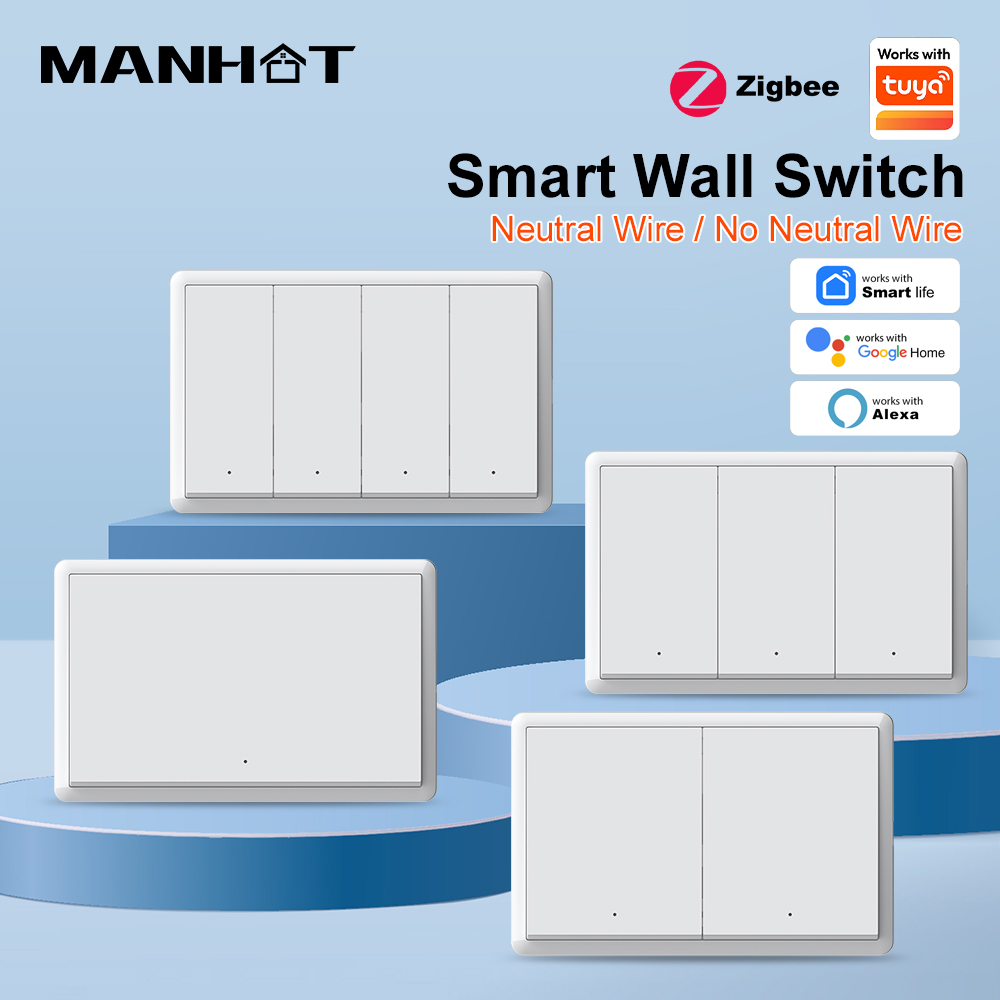 Smart Home Ikea - MANHOT ZigBee3.0 Akıllı Anahtar Nötr Kablo