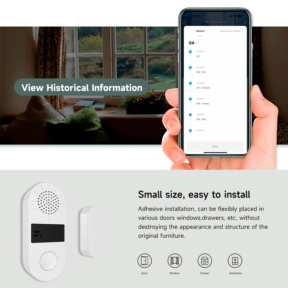 Tuya Zigbee Kablosuz Kapı Penc - Wireless Door Sensor incelemesi ve fiyatı