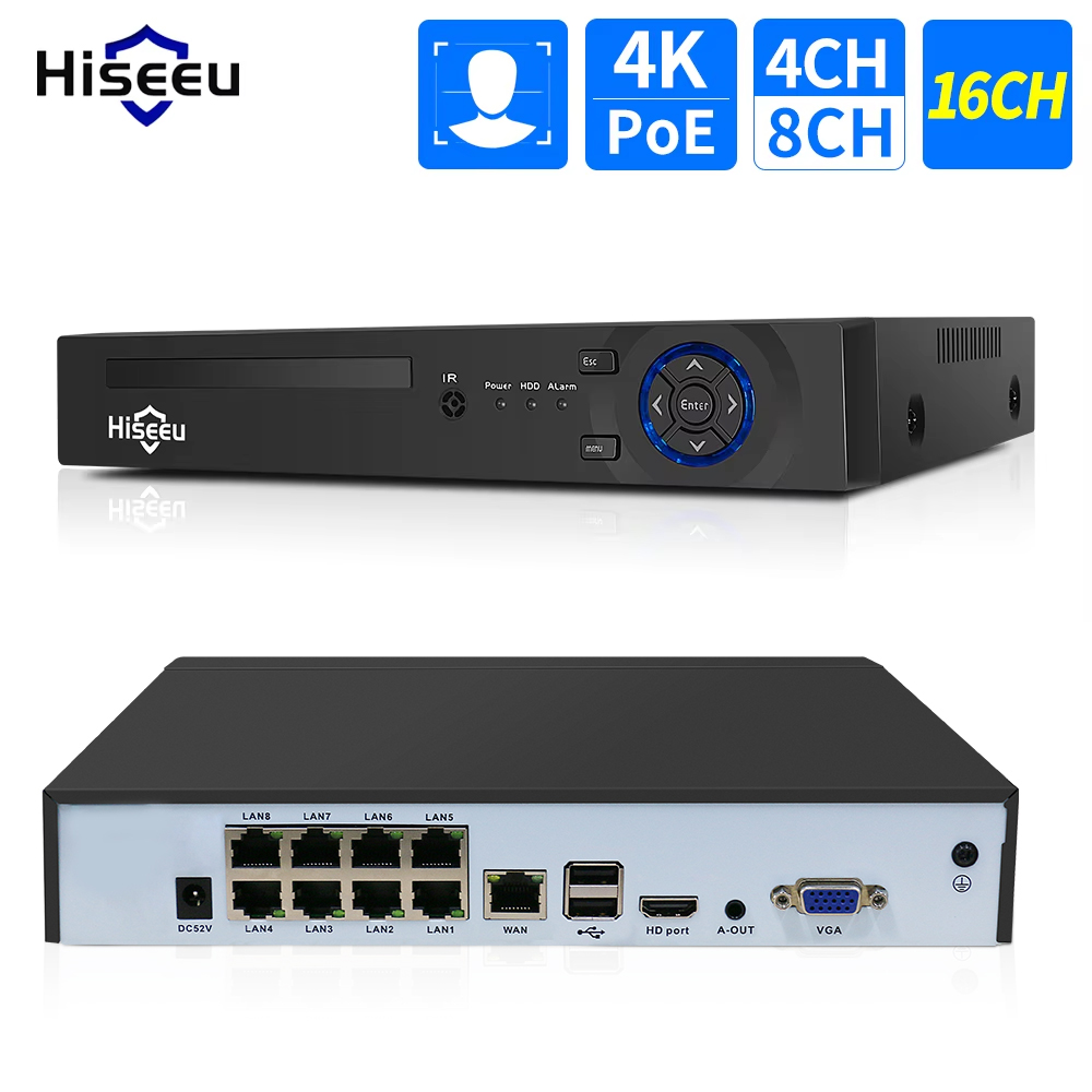 Hiseeu 4CH 10CH 16CH 4K 8MP 5M - Security Ip Camera incelemesi ve fiyatı