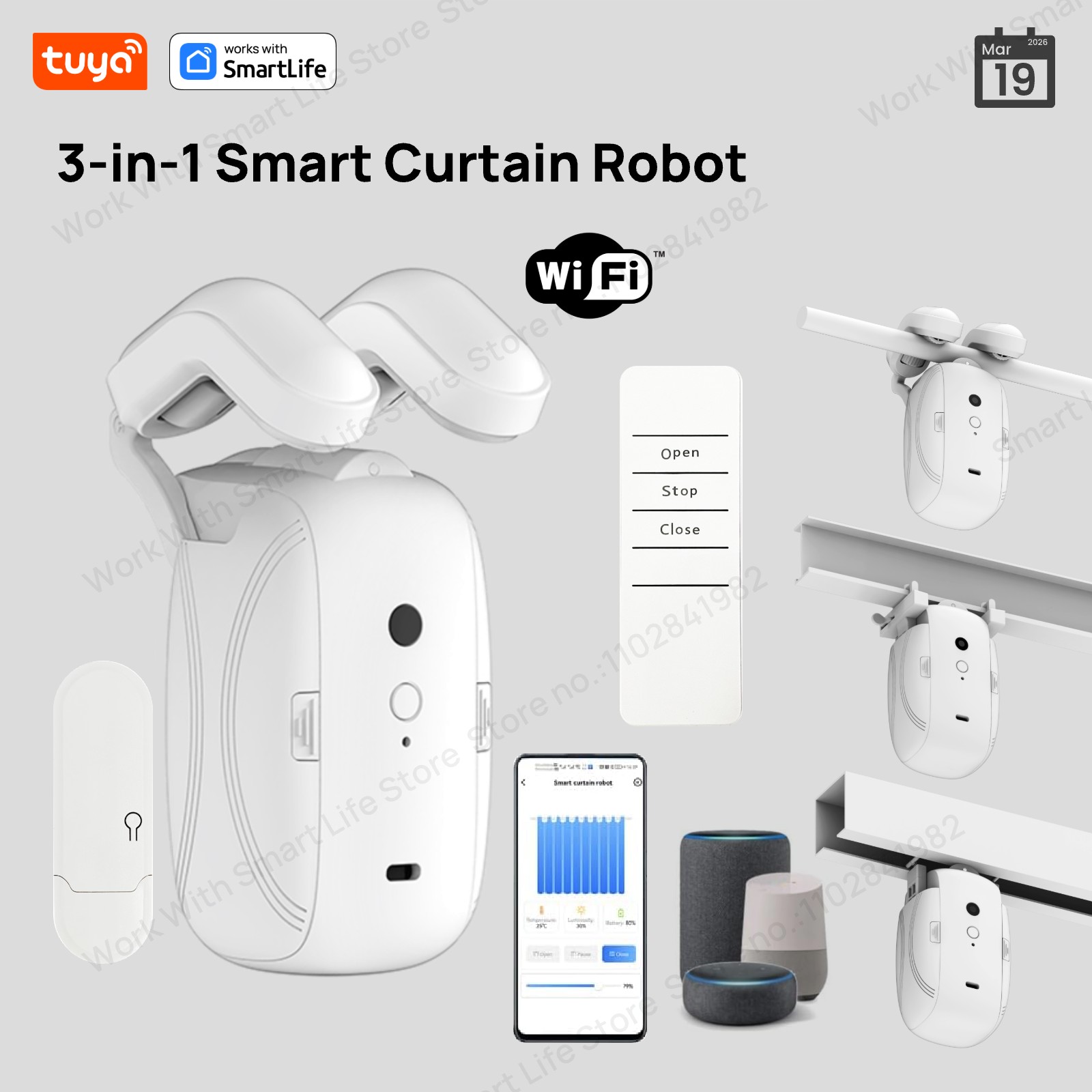 1/2 ADET Tuya Akıllı WiFi Perd - Smart Home Hub Matter incelemesi ve fiyatı